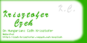 krisztofer czeh business card